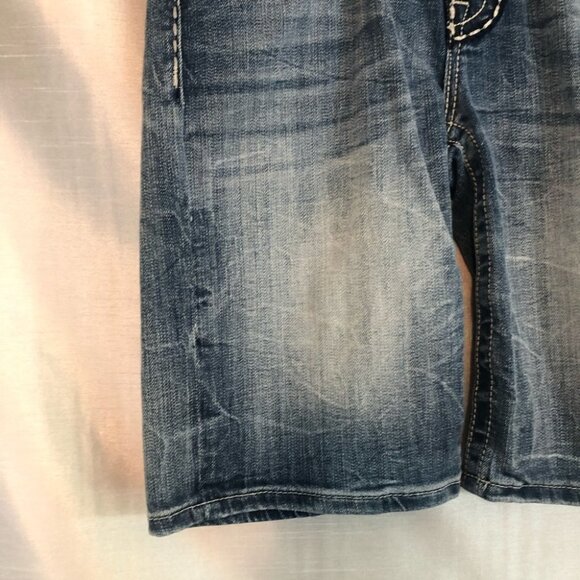 Miss Me Boyfriend  Bermuda Denim Med Wash Shorts Ladies 26 - Picture 5 of 14